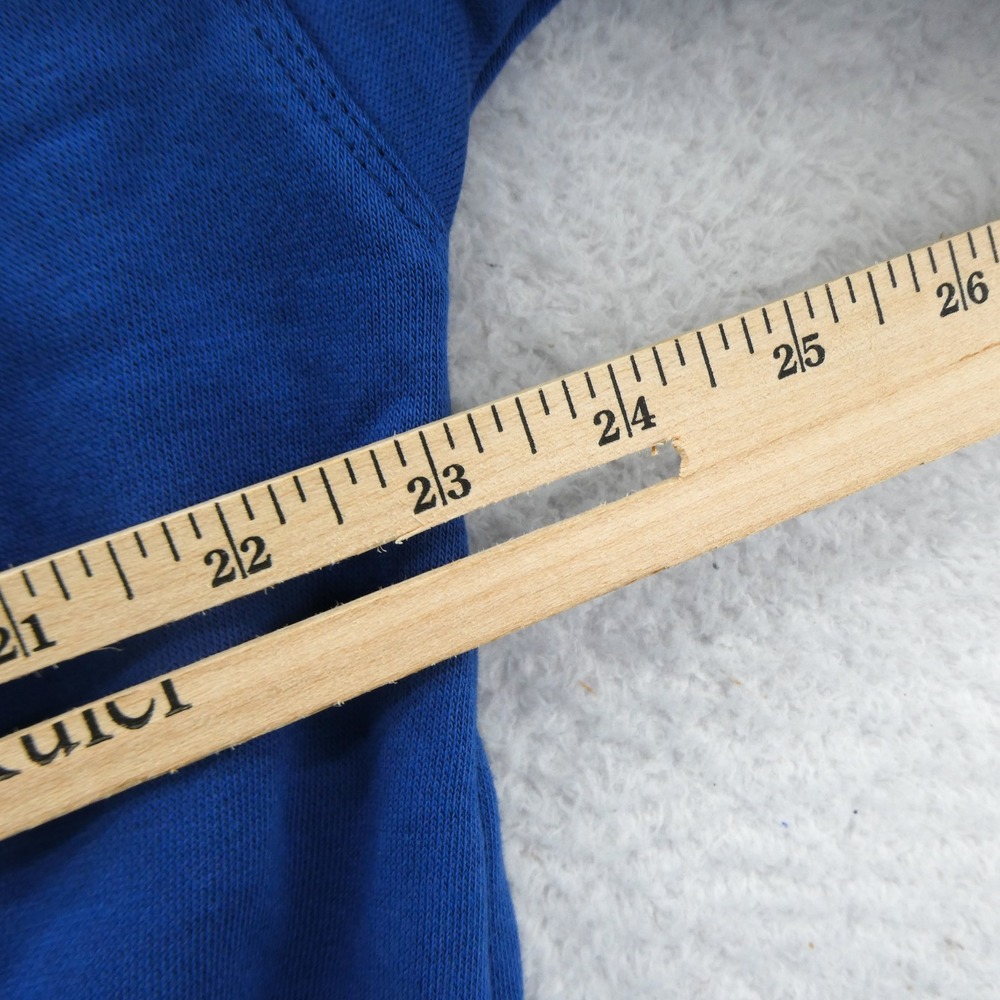 JoyLab Sweatshirt Womens Large Boxy Fit Blue Cropped Elastic Waist Thumbhole New - Picture 5 of 9